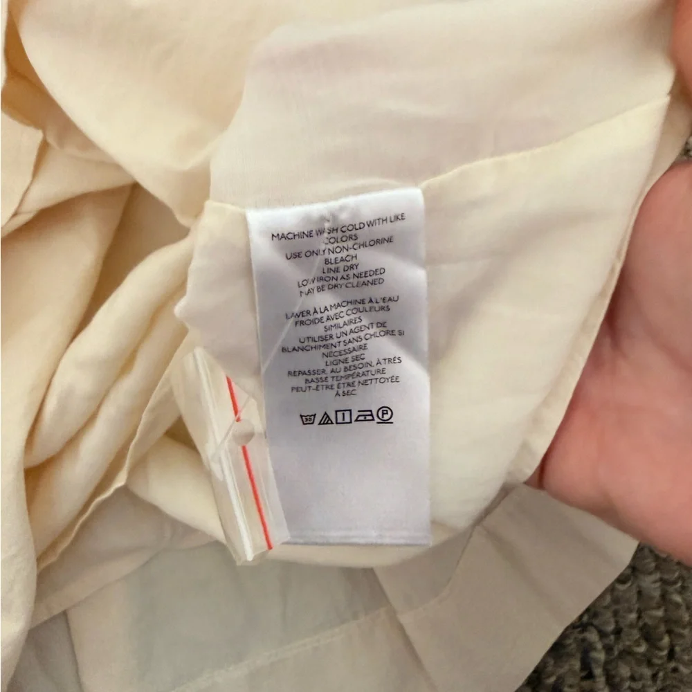 Maeve by Anthropologie Cream Pleated Skirt Size 8 NWT